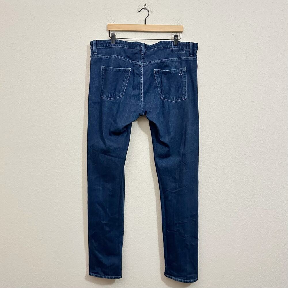 AGAVE DENIM No.30S Modern Selvage Jeans Blue Button Fly Slim Straight Leg - Picture 2 of 16